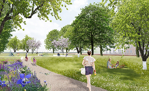 Preliminary Design Gouwpark, Weesp presented to involved parties